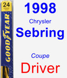 Driver Wiper Blade for 1998 Chrysler Sebring - Premium