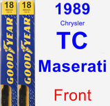 Front Wiper Blade Pack for 1989 Chrysler TC Maserati - Premium