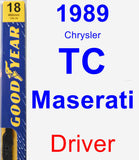 Driver Wiper Blade for 1989 Chrysler TC Maserati - Premium