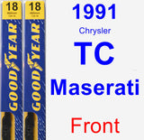 Front Wiper Blade Pack for 1991 Chrysler TC Maserati - Premium