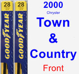 Front Wiper Blade Pack for 2000 Chrysler Town & Country - Premium