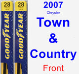 Front Wiper Blade Pack for 2007 Chrysler Town & Country - Premium