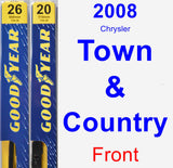Front Wiper Blade Pack for 2008 Chrysler Town & Country - Premium