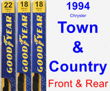 Front & Rear Wiper Blade Pack for 1994 Chrysler Town & Country - Premium