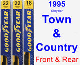 Front & Rear Wiper Blade Pack for 1995 Chrysler Town & Country - Premium