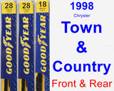 Front & Rear Wiper Blade Pack for 1998 Chrysler Town & Country - Premium