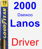 Driver Wiper Blade for 2000 Daewoo Lanos - Premium