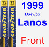 Front Wiper Blade Pack for 1999 Daewoo Lanos - Premium