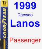 Passenger Wiper Blade for 1999 Daewoo Lanos - Premium