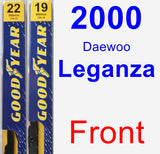 Front Wiper Blade Pack for 2000 Daewoo Leganza - Premium