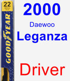 Driver Wiper Blade for 2000 Daewoo Leganza - Premium