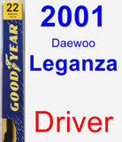 Driver Wiper Blade for 2001 Daewoo Leganza - Premium