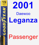 Passenger Wiper Blade for 2001 Daewoo Leganza - Premium