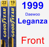 Front Wiper Blade Pack for 1999 Daewoo Leganza - Premium