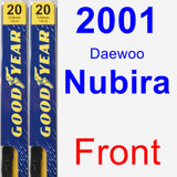 Front Wiper Blade Pack for 2001 Daewoo Nubira - Premium