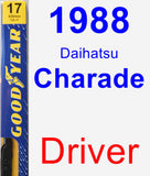 Driver Wiper Blade for 1988 Daihatsu Charade - Premium