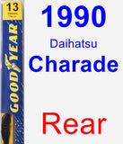 Rear Wiper Blade for 1990 Daihatsu Charade - Premium