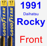 Front Wiper Blade Pack for 1991 Daihatsu Rocky - Premium