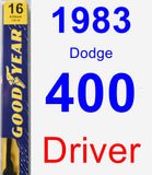 Driver Wiper Blade for 1983 Dodge 400 - Premium