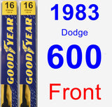 Front Wiper Blade Pack for 1983 Dodge 600 - Premium