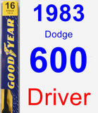 Driver Wiper Blade for 1983 Dodge 600 - Premium