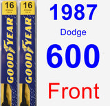 Front Wiper Blade Pack for 1987 Dodge 600 - Premium