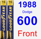 Front Wiper Blade Pack for 1988 Dodge 600 - Premium