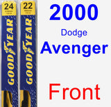 Front Wiper Blade Pack for 2000 Dodge Avenger - Premium