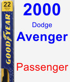 Passenger Wiper Blade for 2000 Dodge Avenger - Premium