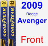 Front Wiper Blade Pack for 2009 Dodge Avenger - Premium