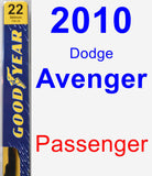 Passenger Wiper Blade for 2010 Dodge Avenger - Premium