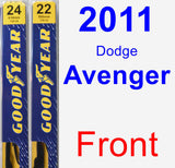 Front Wiper Blade Pack for 2011 Dodge Avenger - Premium