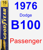 Passenger Wiper Blade for 1976 Dodge B100 - Premium