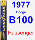 Passenger Wiper Blade for 1977 Dodge B100 - Premium