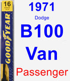 Passenger Wiper Blade for 1971 Dodge B100 Van - Premium