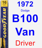 Driver Wiper Blade for 1972 Dodge B100 Van - Premium