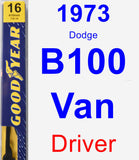 Driver Wiper Blade for 1973 Dodge B100 Van - Premium