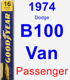 Passenger Wiper Blade for 1974 Dodge B100 Van - Premium