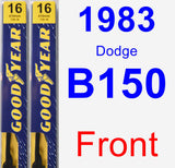 Front Wiper Blade Pack for 1983 Dodge B150 - Premium