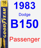 Passenger Wiper Blade for 1983 Dodge B150 - Premium