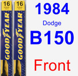 Front Wiper Blade Pack for 1984 Dodge B150 - Premium