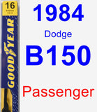 Passenger Wiper Blade for 1984 Dodge B150 - Premium