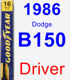 Driver Wiper Blade for 1986 Dodge B150 - Premium