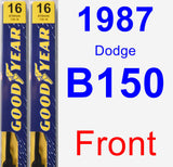 Front Wiper Blade Pack for 1987 Dodge B150 - Premium