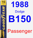 Passenger Wiper Blade for 1988 Dodge B150 - Premium