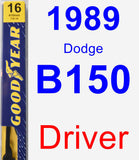 Driver Wiper Blade for 1989 Dodge B150 - Premium