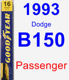 Passenger Wiper Blade for 1993 Dodge B150 - Premium