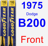 Front Wiper Blade Pack for 1975 Dodge B200 - Premium