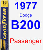 Passenger Wiper Blade for 1977 Dodge B200 - Premium