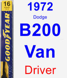 Driver Wiper Blade for 1972 Dodge B200 Van - Premium